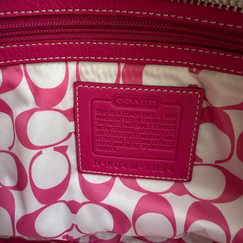 RARE Y2K Coach White and Pink Tote Bag - Picture 2 of 3
